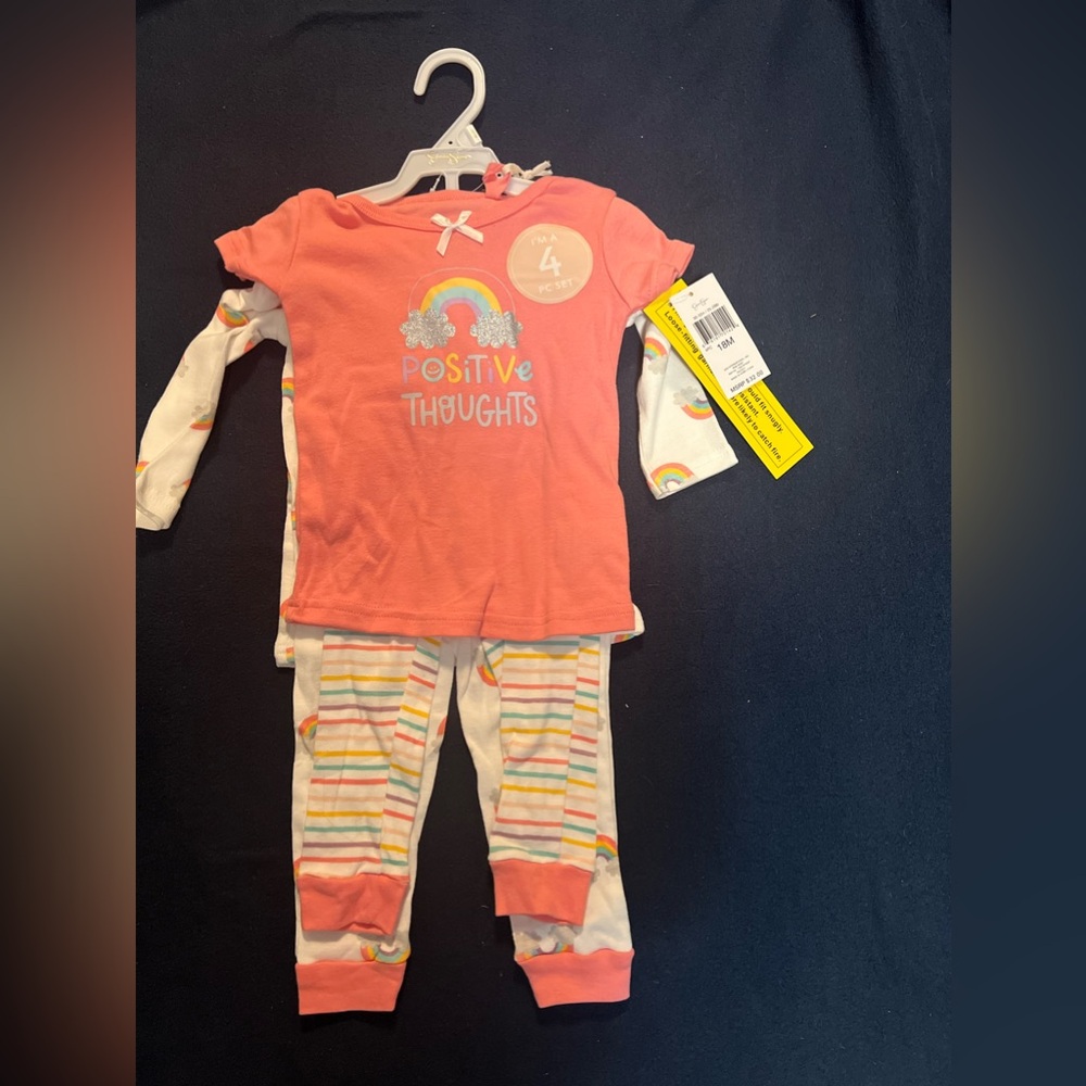 Jessica Simpson girls 4 piece pajama set